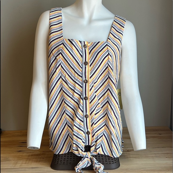 NWT Perceptions striped tank top size small - Picture 2 of 9